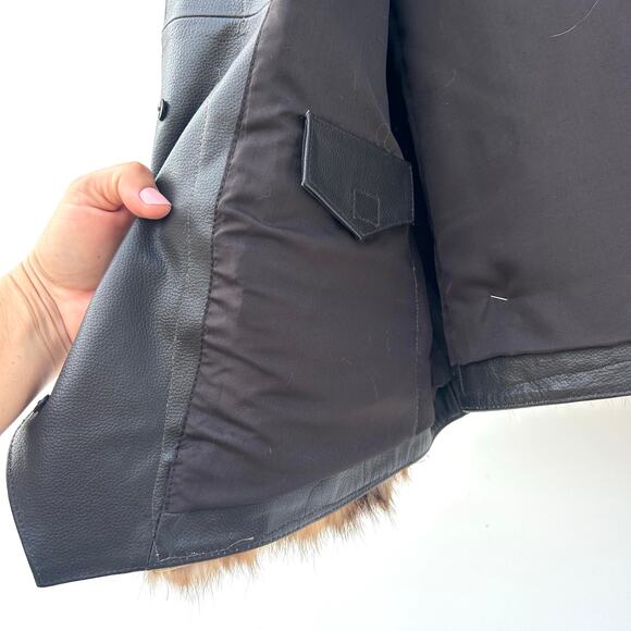 Saguaro West Men’s Leather Fur Biker Vest Plus Size 3XL Custom XXL - Picture 9 of 13